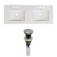 thumbnail image 1 of American Imaginations 59-in. W 3H8-in. Ceramic Top Set In White Color - Overflow Drain Incl. AI-31657, 1 of 1