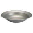 thumbnail image 1 of Salad Plate Shallow Salad Plate Stainless Steel Plate Kitchen Serving Plate Food Mixing Basin, 1 of 9