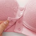 thumbnail image 4 of VEKDONE Woman's Lace Fashion Thin Style Ventilate Front Buckle Bra Without Steel Rim Red 44/100BC, 4 of 5
