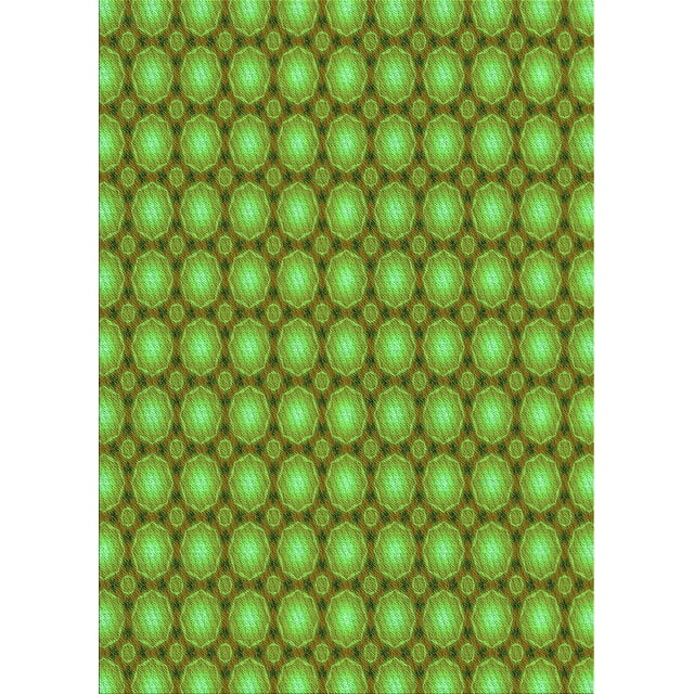 Ahgly Company Tapis Rectangulaire Lavable en Machine Intérieur Vert Transitionnel, 2 Pieds x 3 Pieds