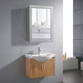 thumbnail image 3 of Gymax Armoire à Pharmacie Murale Miroir avec Tablette Réglable, Gris, 3 of 10