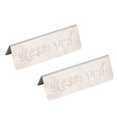 thumbnail image 3 of Reserved Table Sign, Simple Stainless Steel Reserved Sign Double Sided 2Pcs  for Hotels for Restaurants, 3 of 8