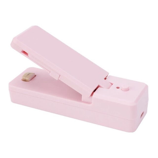 Mini Bag Sealer USB Rechargeable, 2-in-1 Portable Heat Seal and Cutter for Plastic Bags, Handheld Resealer for Snacks Food Storage, Camping and Travel