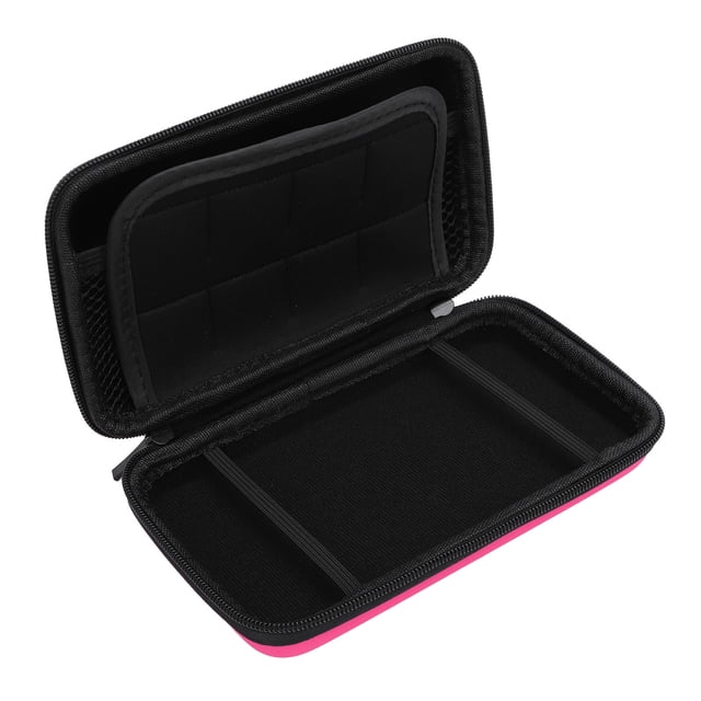Étui de Transport pour Nouvelles Consoles 2DS TG 2DS LL 3DS, Pochette Rigide de Voyage avec 8 Fentes pour Cartes de Jeu, Sac de Rangement Extérieur en PU Résistant à l'Eau et Intérieur en EVA