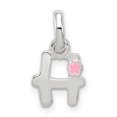thumbnail image 1 of 925 Sterling Silver Letter H Shaped with Enamel Pendant, 1 of 2