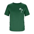thumbnail image 4 of Pisexur Shirts for Man T Hommes Mode Décontractée Imprimé Col Rond Pull T-Shirt Manches Courtes Blouse Verte,S Chemises de Golf Hommes & Chemises Hommes, 4 of 6