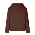 thumbnail image 4 of IMENGL Hoodies trendy knit drawstring pullover, Brown XL, Size M-3XL, 4 of 7