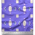 thumbnail image 1 of Soimoi Purple Georgette Viscose Fabric Geometric Abstract Print Sewing Fabric Yard 42 Inch Wide, 1 of 3