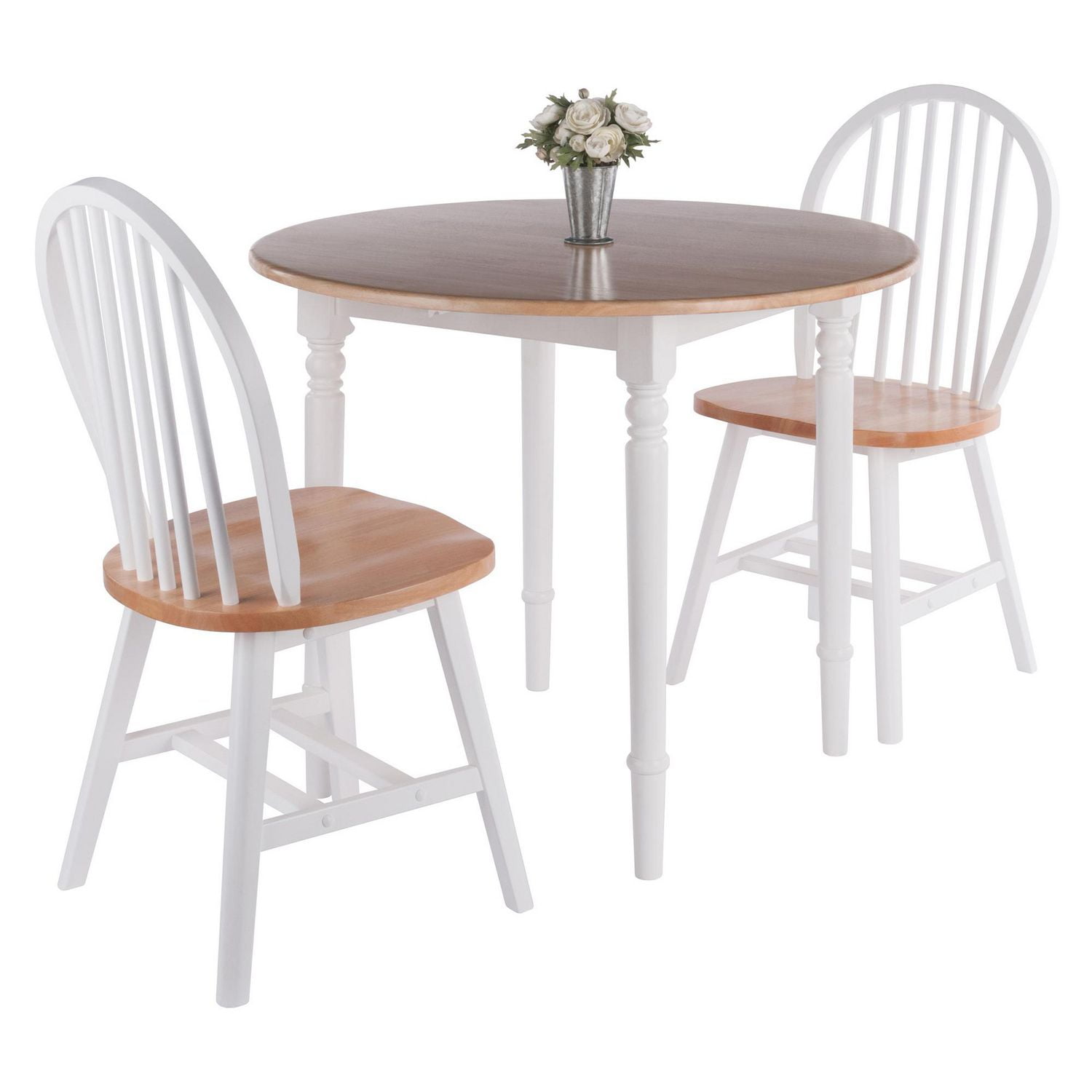 Table de salle à manger à abattant Sorella 3 pièces avec chaises