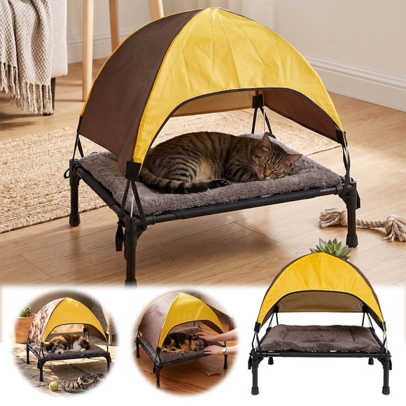 Outdor Portable Tent Camping Cot Bed For Cats Removable Shelter Indoor Outdoor Use