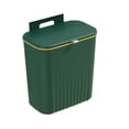 thumbnail image 1 of Gkeoshab Rubbish Bags Hanging Kitchen Trash Can With Lid Double Open Lid Design Kitchen Trash Can Kitchen Cabinet Door Hanging Wall Storage Bucket Kitchen Compost Door Hanging Mounted Home & Garden, 1 of 4
