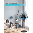 thumbnail image 2 of Black + Decker 16” Stand Fan with Remote & Round Base, Black, 2 of 7