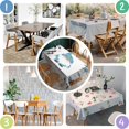 thumbnail image 5 of Merry Christmas Tablecloth Waterproof Spillproof Tablecolths Table Covers Snowman Snowflake Silver Table Cover for Christmas Party Decorations Favors Rectangle,60x84inches, 5 of 5