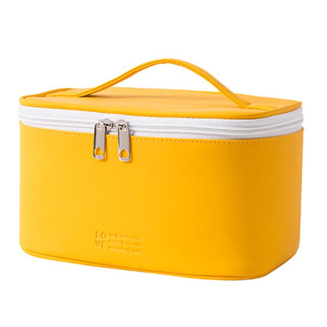Boc Makeup Bag with Handle Portable Faux Leather Travel Makeup Bags for Outing