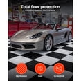 thumbnail image 2 of KFFKFF Garage Floor Tiles Interlocking, 16 Pack 20.2 x 20.2 x 0.2 in Interlocking Modular Garage Flooring Tiles, Diamond Plate Slip-Resistant PVC Mats, Black, 2 of 9