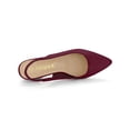 thumbnail image 4 of BLISSFUL STEP Escarpins à Talon Bloc pour Femmes Slingback Talons Bourgogne 7, 4 of 8