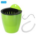 thumbnail image 3 of Unique Bargains 5 Inch Self Watering Plant Pot Hanging Planters with S Hooks, Green 3 Pack, 3 of 7