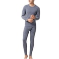 thumbnail image 2 of WAENQINLA Ensemble de sous-Vêtements Thermiques pour Homme Couche de Base Caleçons Longs Doux pour Ski Randonnée Camping Coupe Ajustée Col Ras du Cou Ensemble Haut et Bas, 2 of 3
