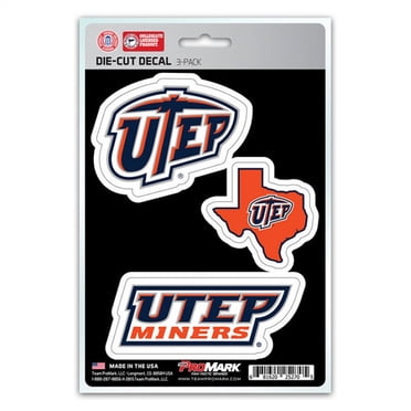 Ensemble de Décalcomanies d'Équipe des Mineurs de l'Université du Texas à El Paso