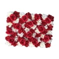 thumbnail image 4 of Rongfmy Panneau Mural de Fleurs Panneau Floral d'Exposition Artificielle pour Réception Maison Extérieur Rouge, 4 of 9