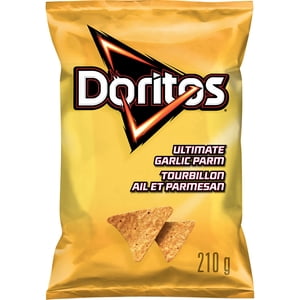 Doritos Ultimate Garlic Parm Flavoured Tortilla Chips.