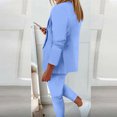 thumbnail image 4 of Womens Business Work Suit Set Long Sleeve Open Front Blazer with Slim Fit Suit Pants Basic Work Office Formal Suit Sets, 4 of 6