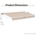thumbnail image 3 of Gymax Auvent Rétractable d'Extérieur pour Patio 13 x 8,2 Pi en Polyester, Pare-Soleil avec Manivelle Manuelle, Terrasse, Beige, 3 of 10