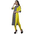thumbnail image 4 of Moomaya Kurti Imprimée pour Femmes, Kurta Tunique Longueur Genou, Hauts à Col en V, Robe Grande Taille, 4 of 6