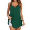 thumbnail image 1 of Birdeem T-Shirt Mode Femme Couleur Unie Col en V Confortable Ample Sans Manches Blouse Décontractée, 1 of 1