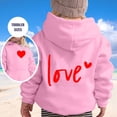 thumbnail image 2 of FAOWME Sweat à Capuche à Manches Longues pour Enfants Imprimé Lettre Léger Rose 9-10 Ans, 2 of 6
