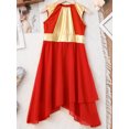 thumbnail image 4 of Yartina Robe de Danse Asymétrique pour Filles, Tunique de Prière Lituricale, Rouge 16, 4 of 6