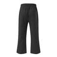 thumbnail image 5 of DPTALR Womens Casual Solid Color Elastic Loose Pants Straight Wide Leg Trousers With Pocket, 5 of 5