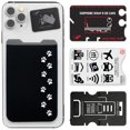 thumbnail image 1 of Gecko Travel Tech Phone Wallet - Stick On Card Holder Wallet for Cell Phones - Adhesive Card Pocket - CAT PAW BLACK, 1 of 1