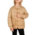 thumbnail image 1 of RXMEKW Knitted Collar Button Jacket for Boys and Girls with Polyester Fill for Cold Weather in Black Size 110, 1 of 8