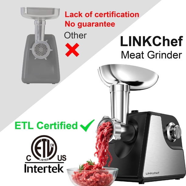 Electric Meat Grinder with Sausage Stuffer maker ETL Approved