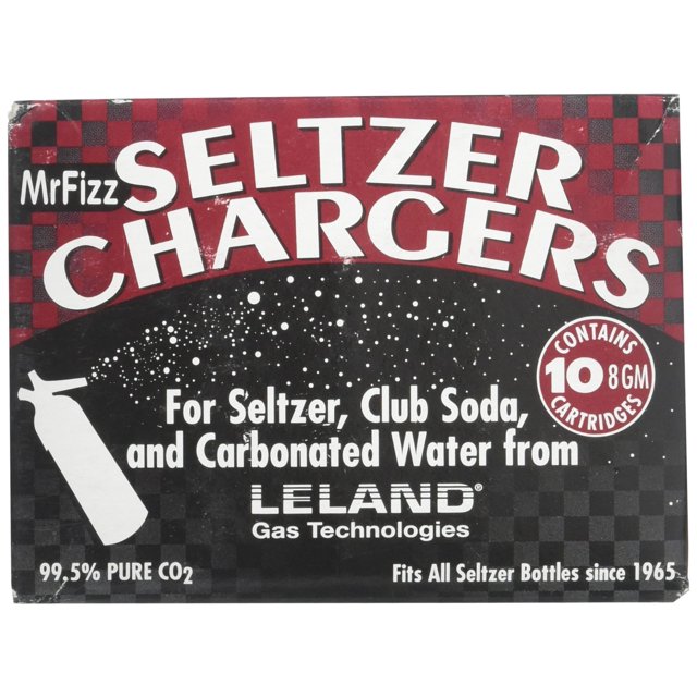 Leland Mr. Fizz CO2 Soda Siphon Chargers, 10 Count