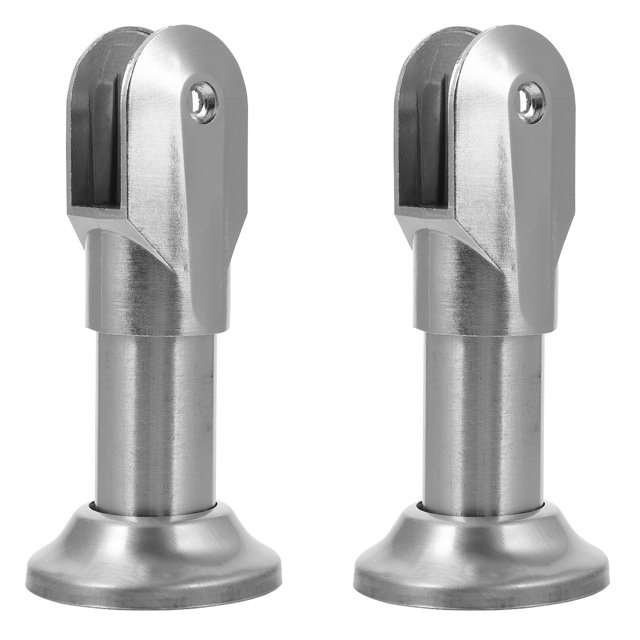 2 Pcs Stainless Steel Bathroom Partition Brackets Feet Fittings
