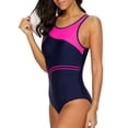 thumbnail image 3 of Charmo Women's Competitive Athletic One Piece Swimsuit Racerback Training Swimwear Bathing Suits, 3 of 5