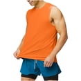 thumbnail image 2 of ylioge Gilet de Course pour Hommes Débardeurs d'Entraînement Athlétiques Chandails Sans Manches à Col Rond Décontractés pour Hommes Chandail Extensible Ajusté Uni Respirant Débardeurs de Gym, 2 of 5