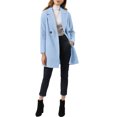 thumbnail image 2 of INSPIRE CHIC Manteau Mi-Long pour Femme à Double Boutonnage, Raglan, à Revers, à Manches Longues, 2 of 7