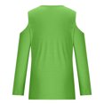 thumbnail image 5 of Yuyuzo Womens Tunic Tops Cold Shoulder Long Sleeve Shirts Loose Solid Color Lightweight Tee Tops, 5 of 5