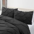 thumbnail image 2 of Nestl Couette à Plis Pincés, Ensemble de Couette Grand/double, Noir, 2 of 6