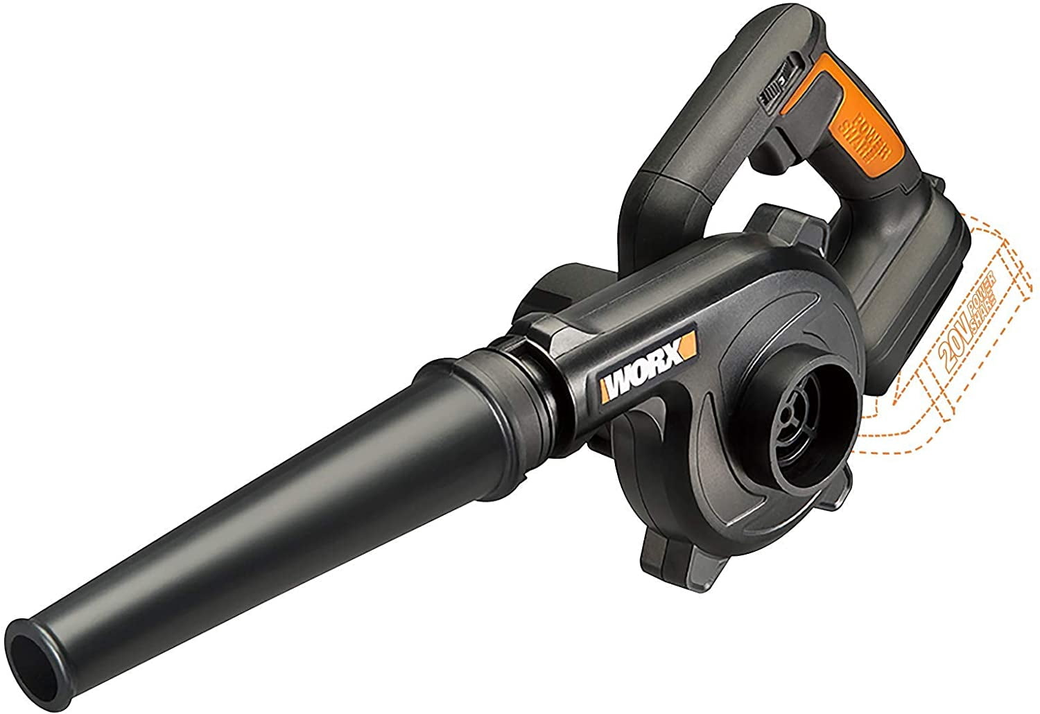 WX094L.9 WORX Souffleuse d'Atelier Sans Fil 20V Power Share - Outil Seulement