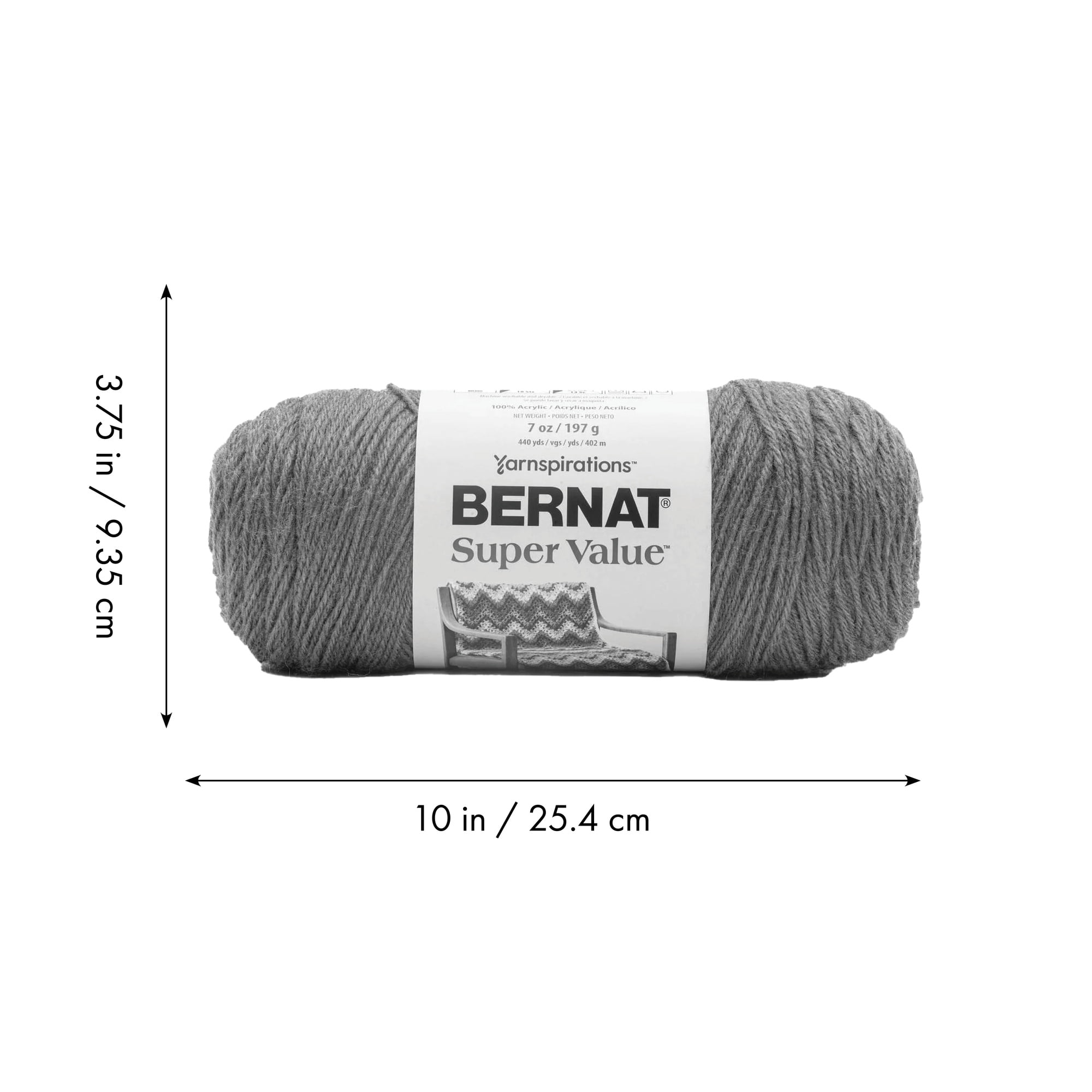 Bernat® Fil Super Value™, Acrylique #4 Moyen, 7oz/197g, 426 Yards