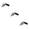 thumbnail image 2 of Transemion Sleek Stainless Steel L Type Indexing Plungers Fine Thread Locking Bolts Silver M20-10 3Set, 2 of 6