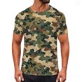 thumbnail image 2 of Ceisia T-Shirts à Col Rond pour Hommes à Texture Usée avec Imprimé Camouflage, Hauts Décontractés Extensibles et Respirants à Manches Courtes Cadeaux, 2 of 9