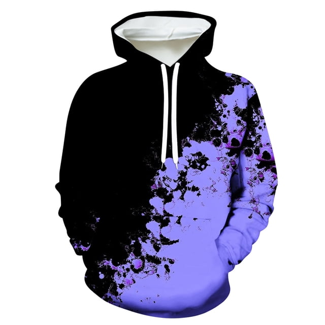 Rbaofujie Chandails à Capuchon pour Hommes Hommes Décontracté Mode Col Rond Imprimé Chandail à Enfiler Manches Longues Hauts Chandail Chemises pour Hommes