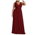 thumbnail image 1 of UPPADA Robe Grande Taille pour Invitées de Mariage pour Femmes, Manches Courtes, Robe de Bal de Mariage, Robe de Bal Formelle, Robe Longueur au Sol, Robe Cocktail, Robe Portefeuille Formelle de Mariage, Liquidation en Liquidation, 1 of 6