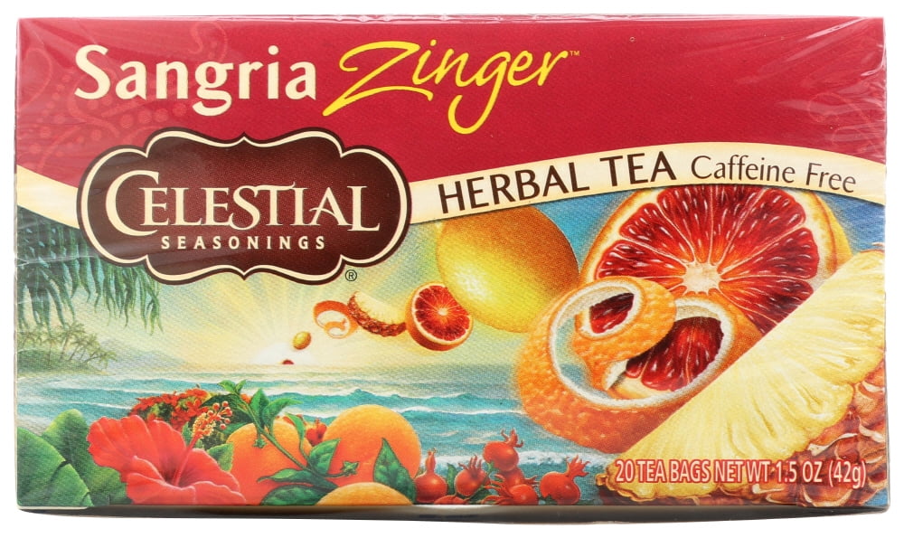 Celestial Seasonings Tea Sangria Zinger, Case of 6 X 20 Bags