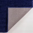 thumbnail image 4 of Ladole Rugs Solid Color Shaggy Meknes Durable Beautiful Turkish Indoor Big Runner Rug in Navy Blue 2'7" x 9'10", 4 of 4